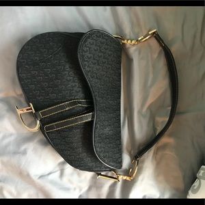 Vintage Canvas Dior Saddle Bag